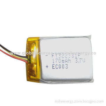 Lithium Polymer Battery with 1700mAh Capacity and 3.7V Nominal Voltage